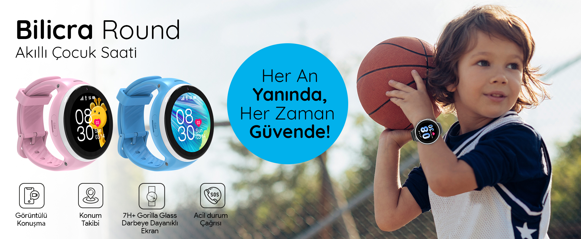 Bilicra Round Akıllı Çocuk Saati Bilicra Round Akıllı Çocuk Saati